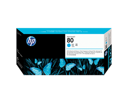 Hp 80 Limpiador De Cabezales De Impresion C4821 A Para Design Jet, Cyan - ordena-com.myshopify.com