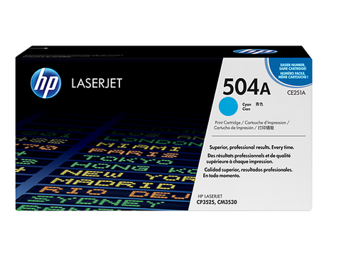 Hp 504 A Toner Laserjet Cp3525/Cm3530 7,000 Pag Cyan - ordena-com.myshopify.com