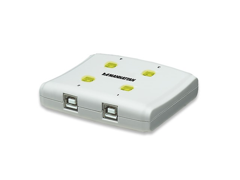 Manhattan 162012 Switch Automático Para Usb 4 Puertos Blanco - ordena-com.myshopify.com