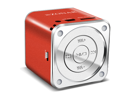 Zonar Bm201 Minicube Bocina Mp3 Rojo - ordena-com.myshopify.com