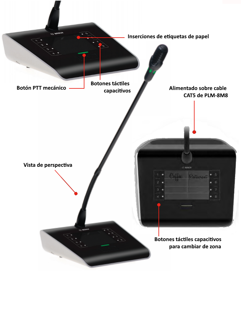 Estación De Llamada Bosch Plm 8 Cs 8 Zonas Programables - ordena-com.myshopify.com