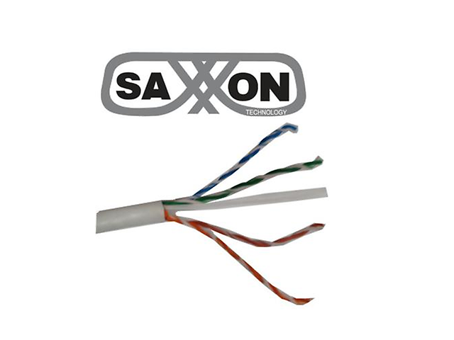 Saxxon Utp6 Copl01   Cable Utp Blanco Categoria 6/ 100 Cobre/ Bobina 305 Mts/ Re - ordena-com.myshopify.com