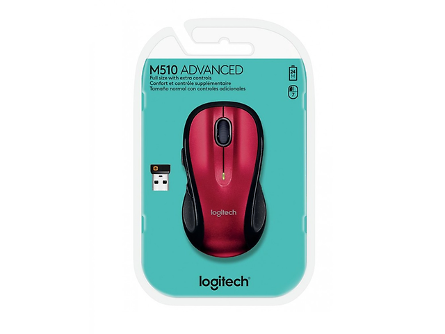 Logitech M510 Mouse Laser Inalambrico Usb Rojo - ordena-com.myshopify.com