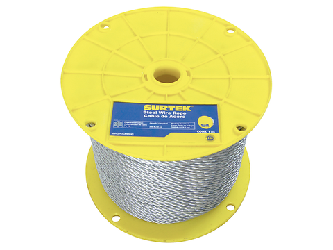 Surtek Cap1/8 Cable De Acero Con Pvc 1/8 X 76m Contrucción De 7 X 7 - ordena-com.myshopify.com