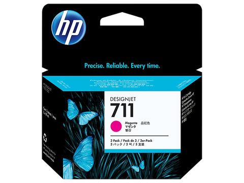 Hp 711 Tinta Cz135 A Para Design Jet T120 T520, 29ml, 3 Pack, Magenta - ordena-com.myshopify.com