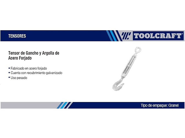 Toolcraft Tc2628 Tensor Gancho Argolla 1plgx12plg De Acero Forjado - ordena-com.myshopify.com