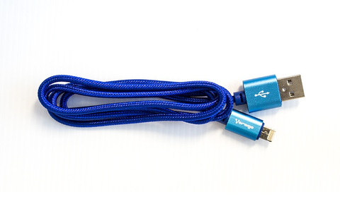 Vorago Cab 209 Cable Dual Micro Usb, Lightning 1 M Bolsa Azul
