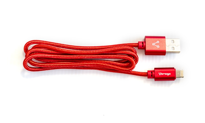 Vorago Cab 209 Cable Dual Micro Usb/Lightning 1 M Bolsa Rojo