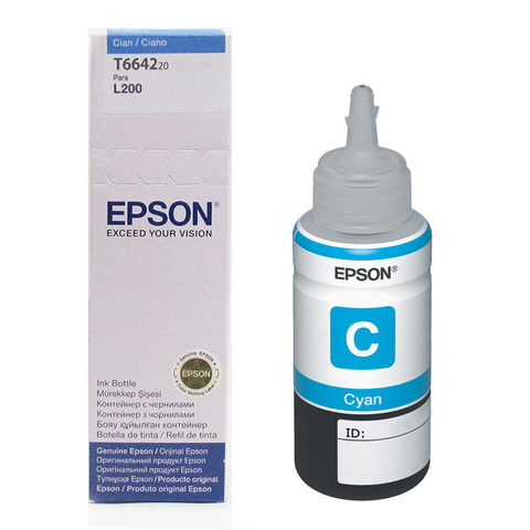 Epson T664 Botella De Tinta Ecotank De 70 Ml, Para L110/L200/L210, Cyan