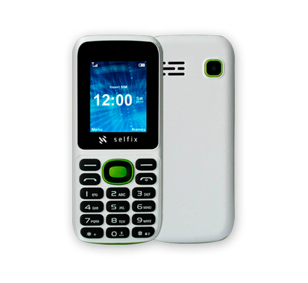 Selfix One Telefono Basico Dual Sim 1.77 Pulg. Color Negro/Rojo