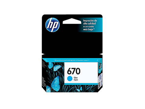 Hp 670 Cartucho Cz114 Al Para 4615/3525/4625/5525, Cyan - ordena-com.myshopify.com