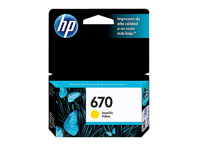 Hp 670 Cartucho Cz116 Al Para 4615/3525/4625/5525, Amarillo - ordena-com.myshopify.com