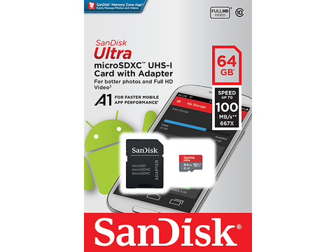 San Disk Sdsquar 064 G Gn6 Ma Memoria Flash Ultra A1 16 Gb Micro Sdhc Clase 10 - ordena-com.myshopify.com