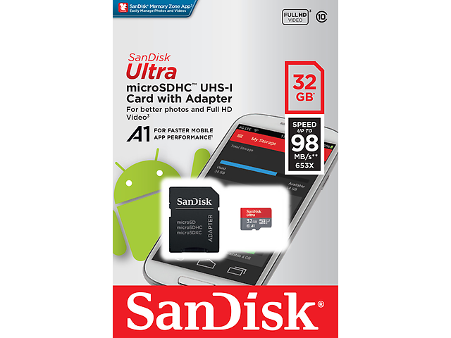 San Disk Sdsquar 032 G Gn6 Ma Memoria Flash Ultra A1, 32 Gb Micro Sdhc Clase 10 - ordena-com.myshopify.com
