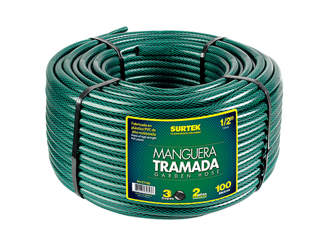 Surtek M1 T100 Manguera Tramada Verde 1in Rollo 100 M - ordena-com.myshopify.com