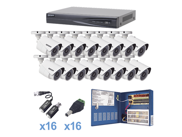 Epcom Kevtx8 T16 Bw Dvr 16ch/16 Cam F. De P/Heavy Duty 20 A - ordena-com.myshopify.com